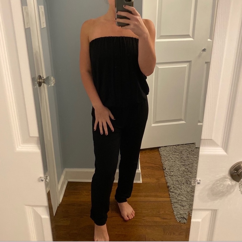 Young Fabulous & Broke Black Strapless Jumpsuit